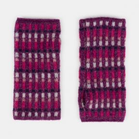 Peace of Mind Purple and Fuchsia Geometric Wrist Warmers