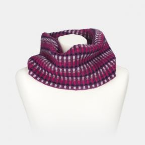 Peace of Mind Purple and Fuchsia Geometric Snood