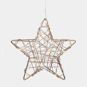 Gold Hanging Star LED