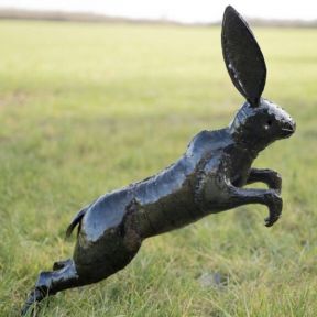 Single Leaping Hare Sculpture