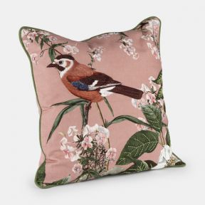 National Trust Embroidered Bird Cushion