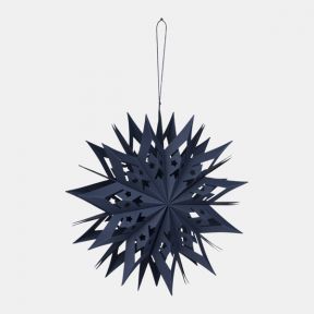 Blue Paper Folding Snowflake Hanging Decoration