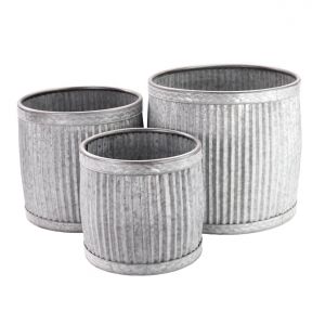 Deco Rim Low Dolly Planter, Set of 3