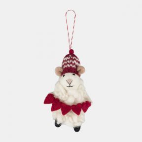 Namaste Hanging Felt Woolly Sheep