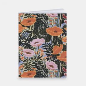 A5 Abstract Flowers Notebook