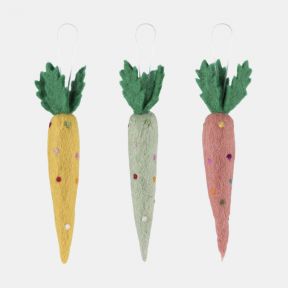 Fiona Walker Spotty Carrot Decoration, Assorted