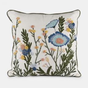 National Trust Embroidered Garden Square Cushion