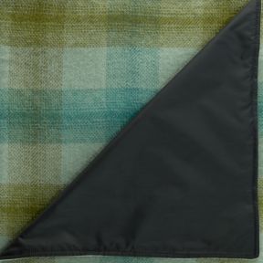 National Trust Green Meadow Check Waterproof Backed Picnic Rug