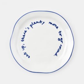 Ceramic 'Eat Up' Quote Plate