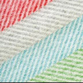 National Trust Fishbone Woollen Throw, Multicolour