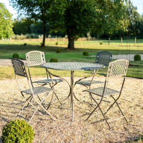 National Trust Oak Leaf Dining Set, Sage Brown