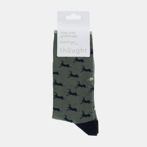 Thought Green Hares Bamboo Socks Size 7-11