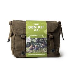 Den Kit in an olive green bag with a lighter green card band around it and a photo of a den