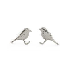 Alex Monroe Little Bird Stud Earrings, Silver 