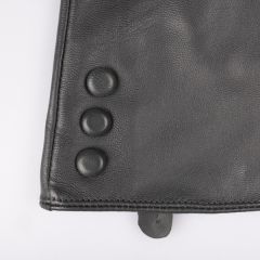 Leather Gloves with Buttons