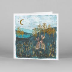 Moonlight Hare Christmas Cards, Pack of 10