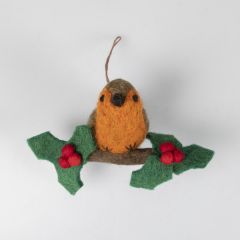Rosie the Robin on branch, Hanging Decoration