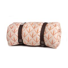 Newbury Cotton Quilted Picnic Rug, Lotus and Brown