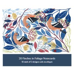 National Trust Claire Tuxworth Finches in Foliage Notecards x20 