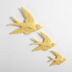 Wall Ornament, Swallows Set of 3