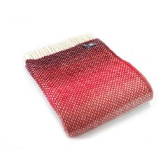 National Trust Wool Throw, Ombre Raspberry