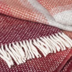 National Trust Wool Throw, Ombre Raspberry