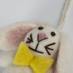 Felt Mini Easter Bunny Hanging Decorations, Set of 2 