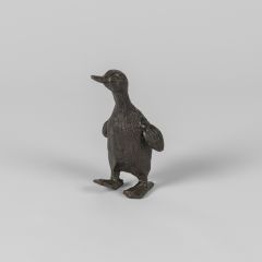 Cast Iron Duckling Sculpture