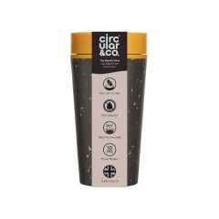 Circular & Co Black and Electric Mustard Reusable Cup