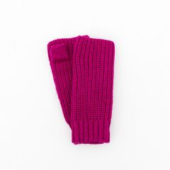 National Trust Knitted Wrist Warmers, Magenta