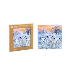 Trio of Sheep Christmas Cards, Box of 10