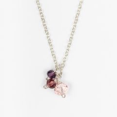 Just Trade Silver Plated Rose Bead Necklace
