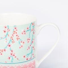 Pink Blossom Bone China Recycled Mug