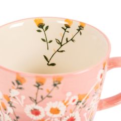 Pink Wild Daisy Stoneware Mug