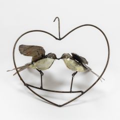 Love Heart Swallows Ornament