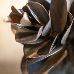 Metal Pinecone Sculpture