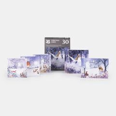 National Trust Illustrated Animals Christmas Cards Value Pack, Box of 30
