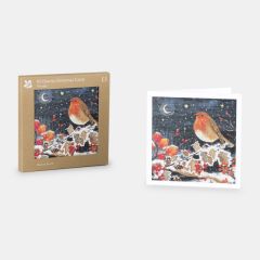 National Trust A Winter's Night Robin Christmas Cards, Box of 10