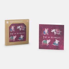 National Trust Pigs in Blankets Christmas Cards, Box of 10