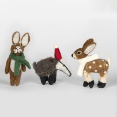 Set of 3 Hanging Woodland Characters