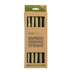 Natural Bamboo Straight Drinking Straws 215mm