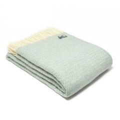National Trust Illusion Wool Throw, Duck Egg