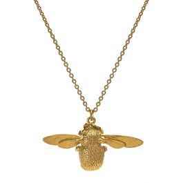 Alex Monroe Bumblebee Necklace, Sterling Silver 22ct Gold Plate