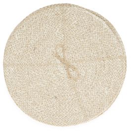 Jute Placemats, Pearl White/Natural, Set of 4