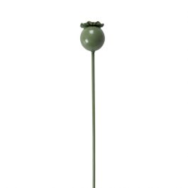 Poppy Seed Head Plant Stake, Sage Green