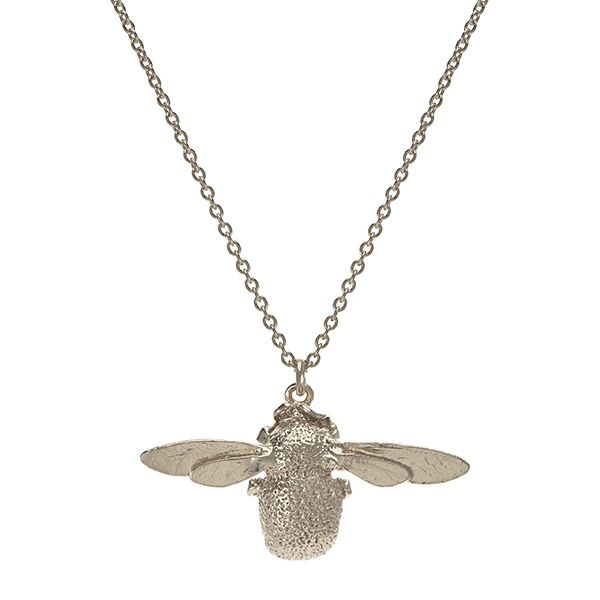 Alex Monroe Bumblebee Necklace, Sterling Silver