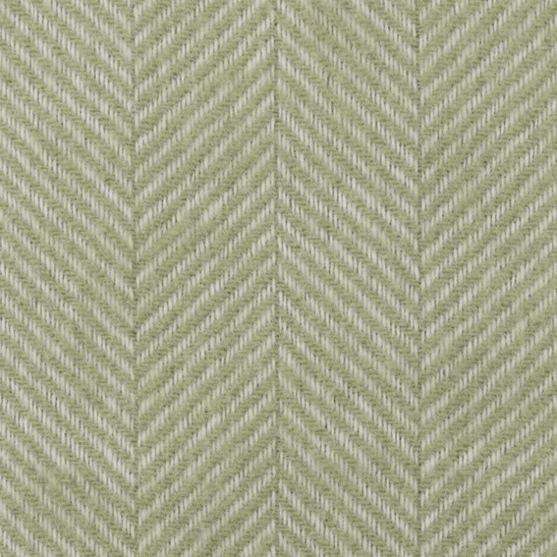 National Trust Fishbone Wool Throw, Fern Green