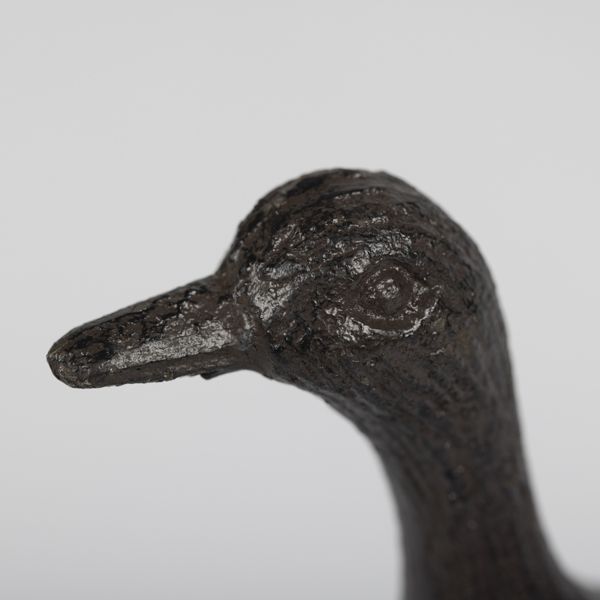 Cast Iron Duckling Sculpture