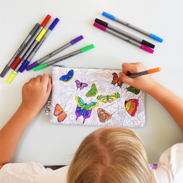 Eat, Sleep, Doodle Butterfly Pencil Case