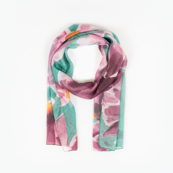 National Trust Magnolia Blossom Silk Scarf